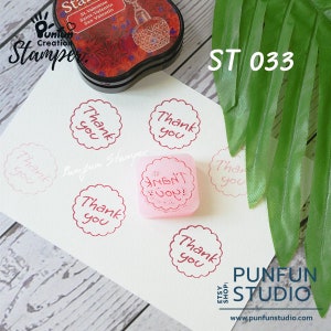ST 033-stempel / bedankt / niet groter dan 3 x 3 cm / Punfun-stempel