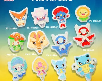 Juego de 12 moldes Poke Mix (tamaño grande) de silicona para resina epoxi y alimentos