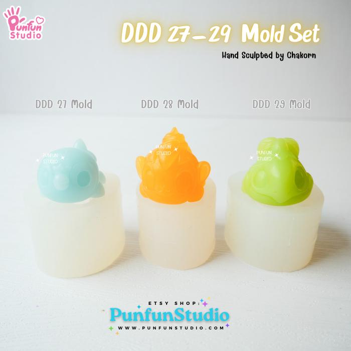 DDD 27-29 Mold Set / Crouching Poke Starter Gen 4 / Pokemold / 3D