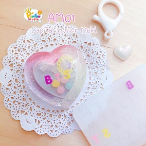 AM 01 Capital Letter Mold / Alphabet Mold / Height 5-6 mm Thickness 0.4 - 0.8 mm / UV Resin Mold