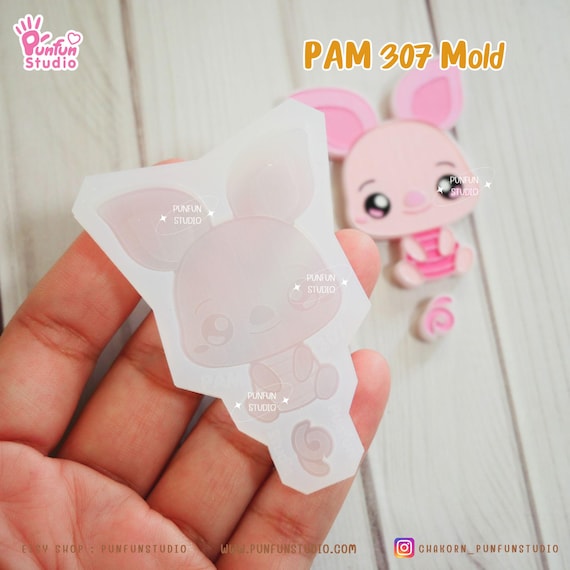 MOLDS  asiパレ　asimocrafts × 38expiore PAM 306, 307, 308, 309 Bear Piglet Tiger Donkey Mold