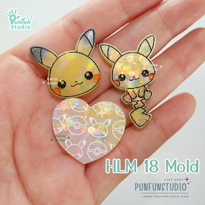 HLM 18 Pika / Hologram Mold / Thickness 4 mm / Use with Epoxy resin / Silicone Mold