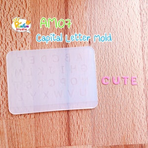 AM 07 Capital Letter Mold / Alphabet Mold / Height 5-6 mm Thickness 0.3 - 0.4 mm / UV Resin Mold