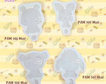 PAM 306, 307, 308, 309 Bear Piglet Tiger Donkey Mold