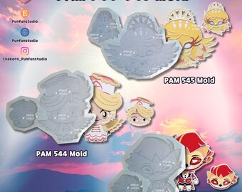 Molde para Demon Hotel y Demon Boss / PAM 544, 545, 546 / Molde para pintar anime / Silicona