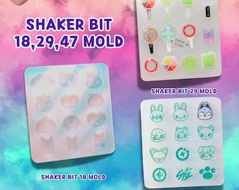 Moule K-POP 18, 29, 47 embouts / 12 en 1 / Moule embouts shaker / Moule en silicone