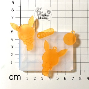 Eev 02 Front & Back Mold / Pokemold / Silicone Mold / Keychain Pendant Earring Mold