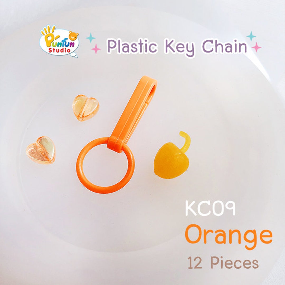 KC06 Orange / Plastic Key Chain / Pack 12 Pieces - Etsy