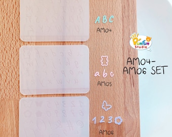 AM 04-06 SET / Alphabet Mold / Height 5-6 mm Thickness 0.3 - 0.4 mm / UV Resin Mold