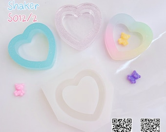 S012/2 Heart Shaker Mold / Shaker Mold / Silicone Mold