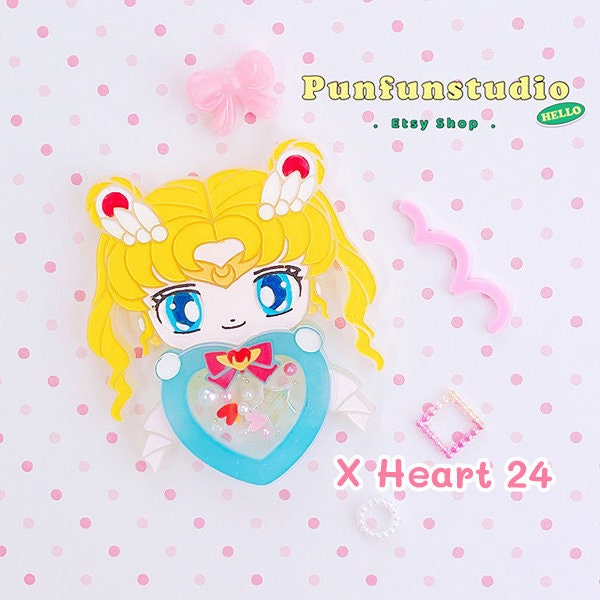 X Heart 24 Super S Moon Mold / Painting Anime Shaker Mold / Silicone …
