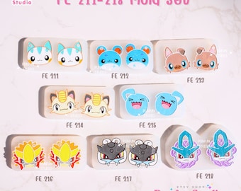 FE 211-218 Mold Set  / Face Earring Mold / Pokemold / Silicone Mold / UV Resin Mold