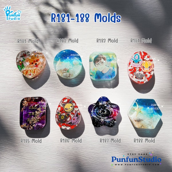 R181-188 Classic Shape Molds / Basic Shape / Epoxy Resin Mold / Silicone Mold