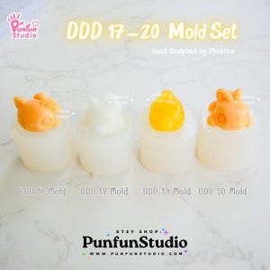 DDD 17-20 Mold Set / Crouching Pet / 3D Mold / Silicone Mold