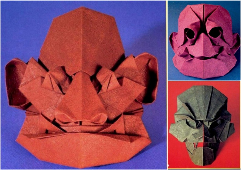 27 3D ORIGAMI MASK PatternI Love Origami The Mask by Tomoko Etsy