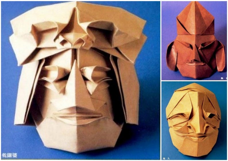 27 3D ORIGAMI MASK PatternI Love Origami The Mask by Tomoko Etsy
