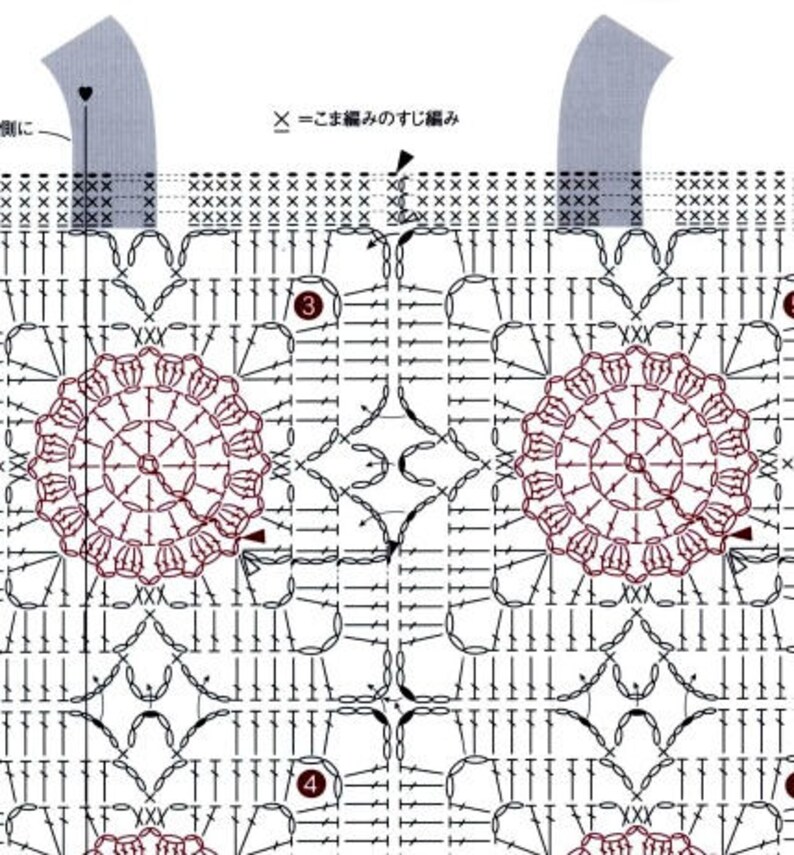 20 CROCHET BAG PATTERN-\u201cCrochet Motif Bags-Asashi Original\u201d-Full Complete Japanese Craft E-Book #212.Two Instnat Download Pdf files.