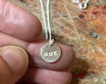 mut Anhänger an einer filigranen Halskette * Ankerkette Sterling Silber * Motivation Silberschmuck * Kommunion Abschluss Geschenk Tochter