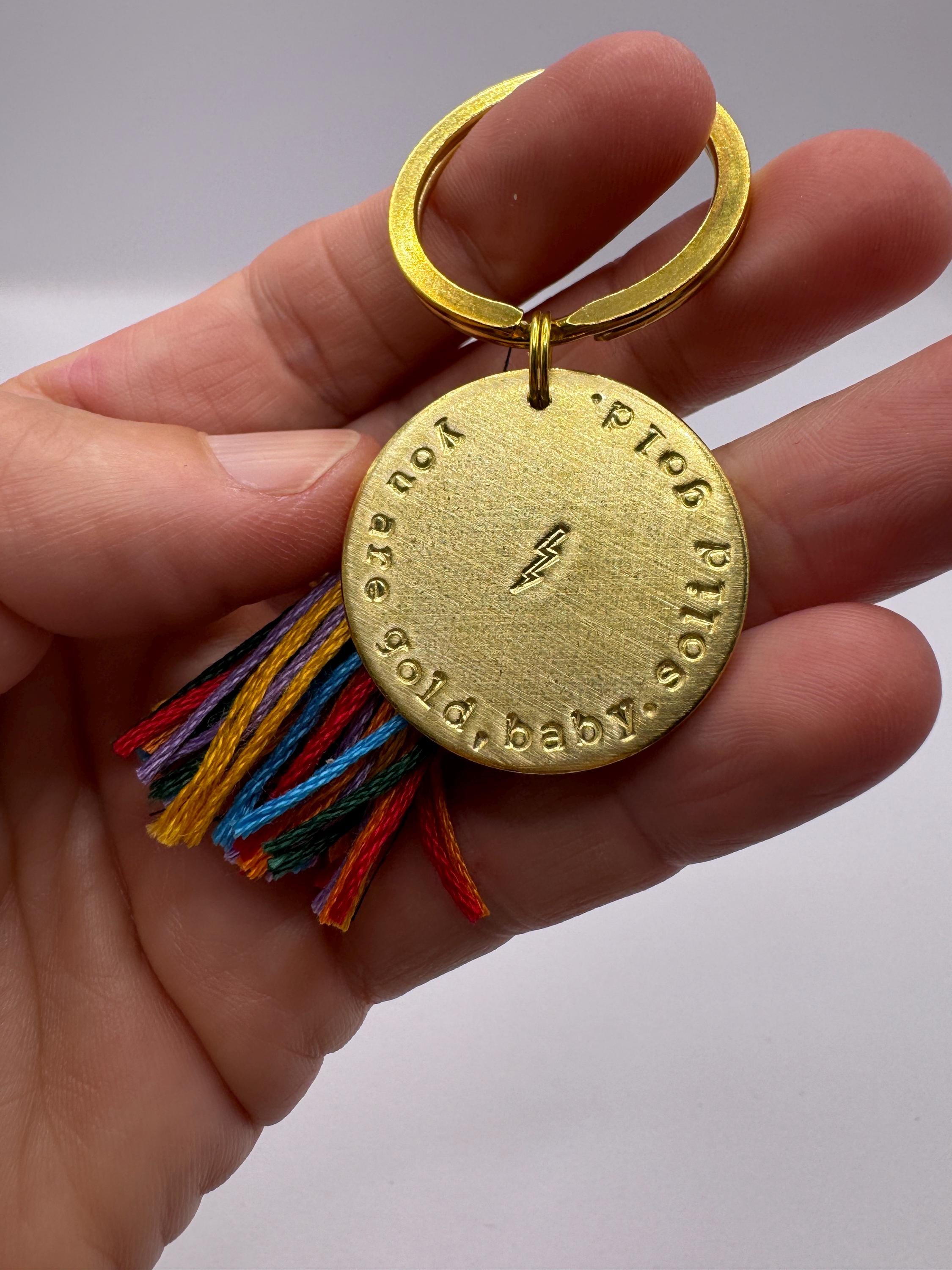Solid gold keychain discount