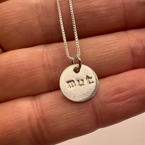 Collar de coraje, plata 925, pequeño colgante con significado, joyería motivacional, collar delicado, coraje