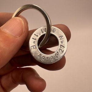YOUR COORDINATES keychain personalized stainless steel ring your message donut pendant customized small gift men jewelry GPS dates address
