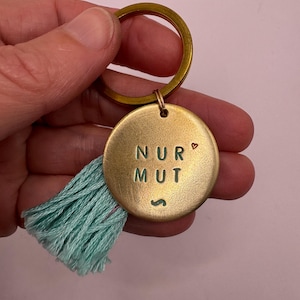 Llavero SOLO CORAJE, regalo motivacional para novia, motivador, graduación, dicho, cree en ti mismo, colgante, amuleto de la suerte, regalo de nuevo capítulo