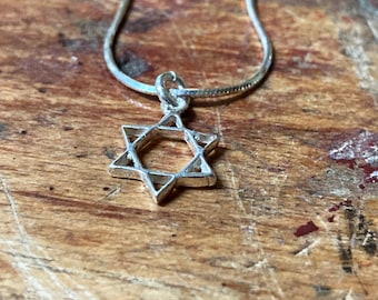 Davidstern Halskette Silber Stand with Israel Silberschmuck מגן דוד Jüdischer Schmuck Geschenk Siegel Salomons Pentagram Chai never again