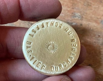 Tief durchatmen. Du schaffst das. token pocket coin hugs graduation gift for daughter  present son for drivers license test courage German