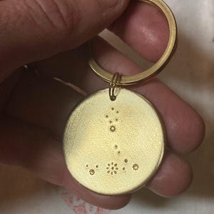 Constellation keychain with zodiac sign personalized gift celestial stars custom astrology keyring birthday gift for her astrology keyring