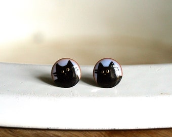 Stud earrings cats