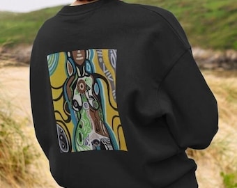 Original Poc Art - Oversized Women’s Sweatshirt On Organic Cotton, Eco-friendly, Sustainable Jumper