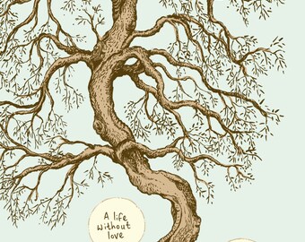 Inspirational print about Love - printed on recycled paper