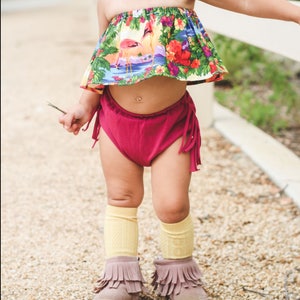 Boho fringe bloomers, fringe diaper cover, tribal, ready to ship, SALE image 9