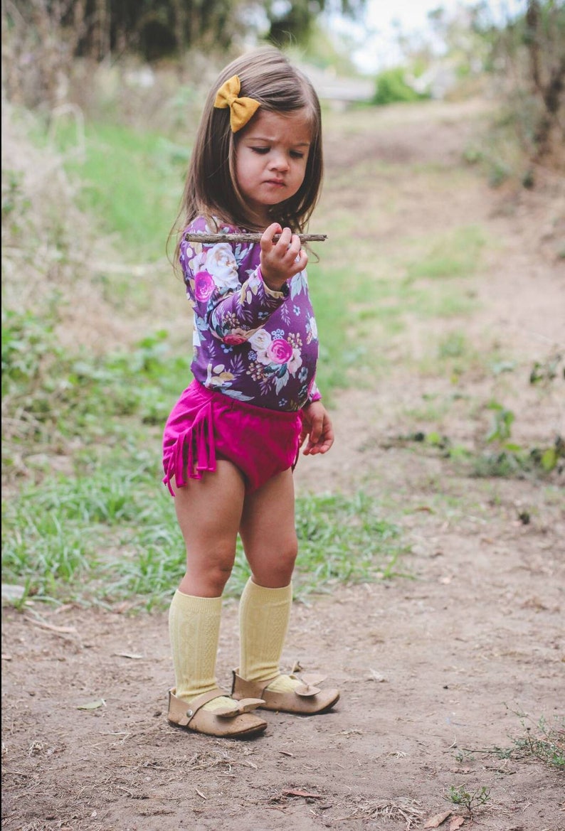 Boho fringe bloomers, fringe diaper cover, tribal, ready to ship, SALE image 6