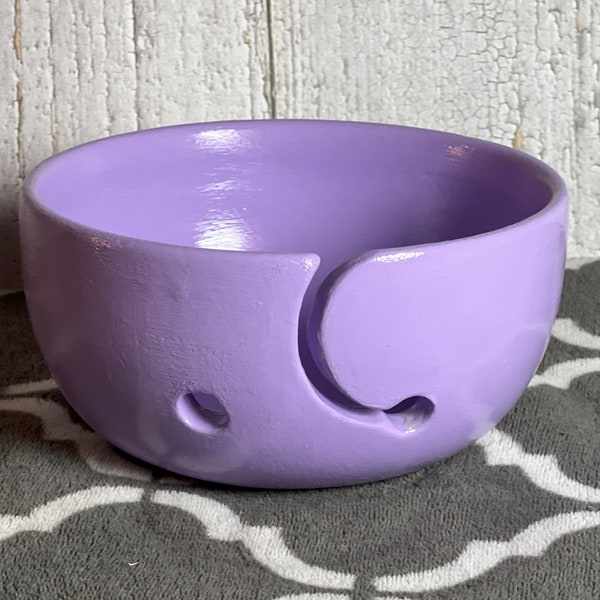 Ceramic Painted Yarn Bowl - Purple