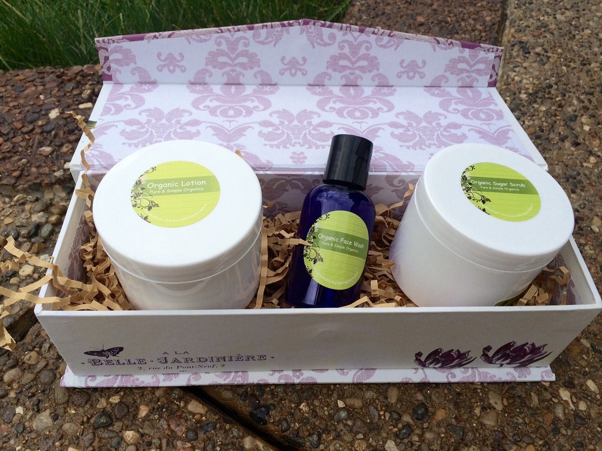 Small Gift Set Body Butter Face Scrub Face Wash Etsy