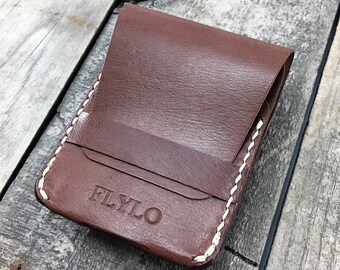 Personalized Kangaroo Leather Minimalist Wallet - Slim Front Pocket Design with 2 Card Slots and Cash Compartment