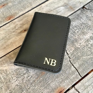 Leather Wallet, Personalized Wallet, Australian Made, Small Leather Card Wallet, Leather Card Holder, Personalized Gift Idea