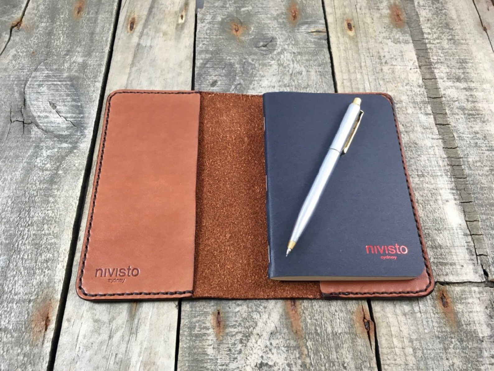 Personalised Leather Notebook Cover Notebook Pouch Passport Etsy Australia
