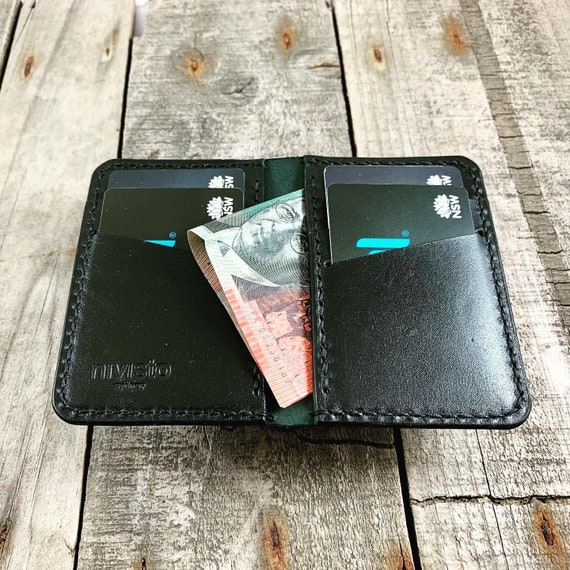 Kangaroo Leather Bi-Fold Vertical Wallet