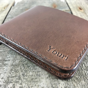 Carteira de couro de canguru, carteira personalizada de 7 bolsos, carteira personalizada, couro exclusivo, terceiro aniversário, aniversário de couro, presente para homens