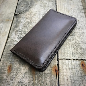Billetera vertical de cuero/Billetera de cuero de canguro/Billetera personalizada/Billetera personalizada/Billetera alta/Regalo de aniversario de cuero/Billetera hecha a mano