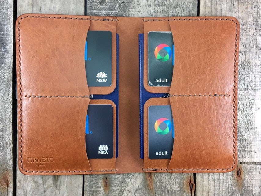 Kangaroo Leather Passport Wallet Leather Travel Wallet Dual Etsy