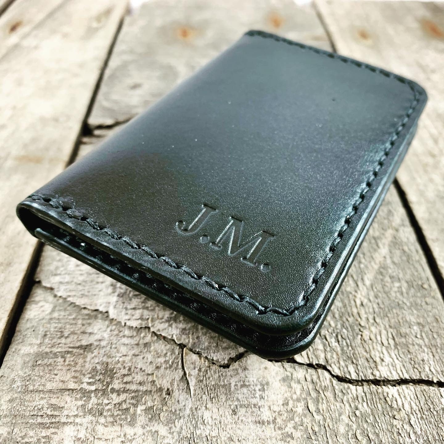 Kangaroo Leather Bi-Fold Vertical Wallet
