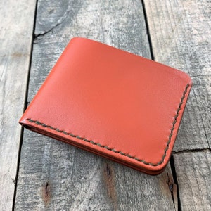 Cartera plegable de piel de canguro personalizada, regalo del tercer aniversario, hecha en Australia con piel de grano completo