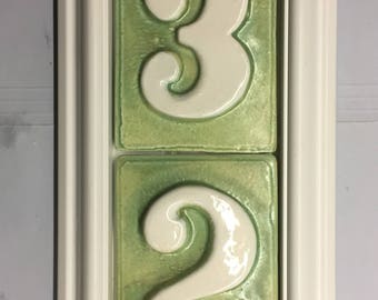 Two Number address frame sign plaque. Vertical numbers. Room Numbers. Go to Applewood store on Etsy.