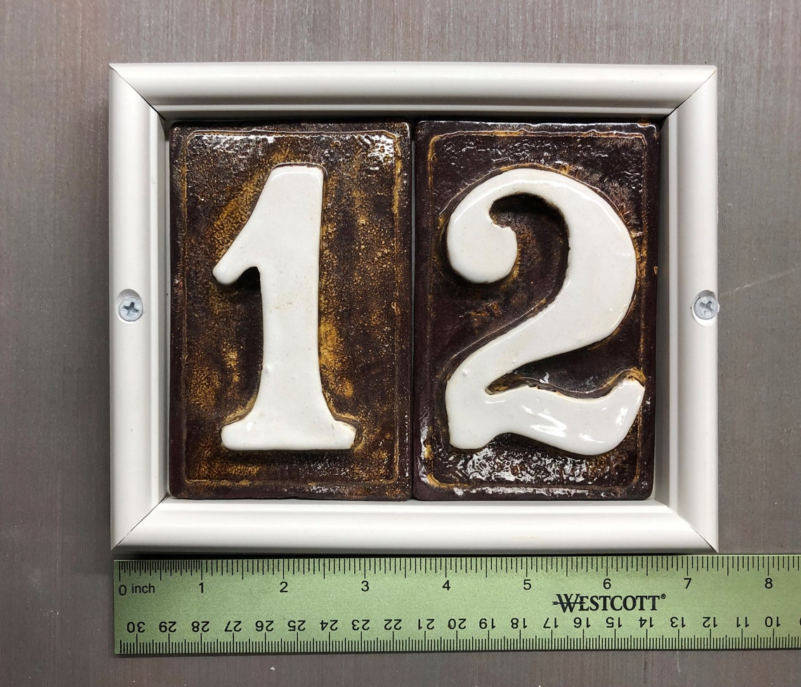 Room Door Condo Apartment Tile Framed Numbers. Weatherproof Etsy