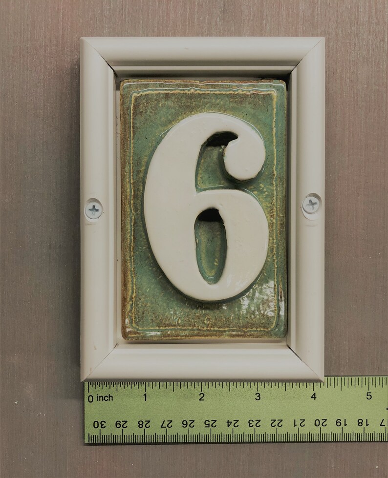 Room door Condo Apartment tile framed numbers. weatherproof Etsy