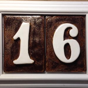 Address plaque, 2 number weatherproof, fadeproof includes tiles of your choice