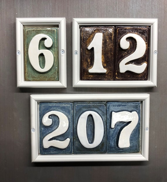 Applewood Pottery Free ship Custom Tile House Post numbers many glaze options